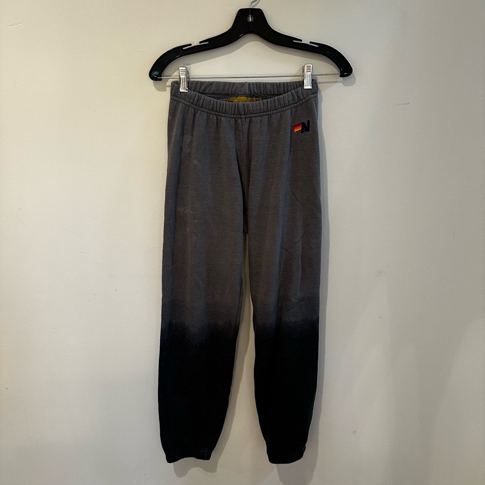 Aviator Nation Gray to Black Ombre Sweatpants
